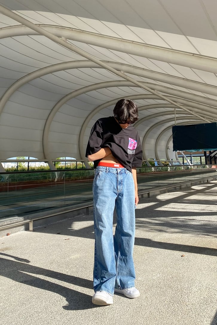 Basic Açık Mavi Baggy Jean