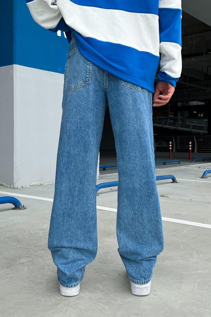 Basic Açık Mavi Baggy Jean