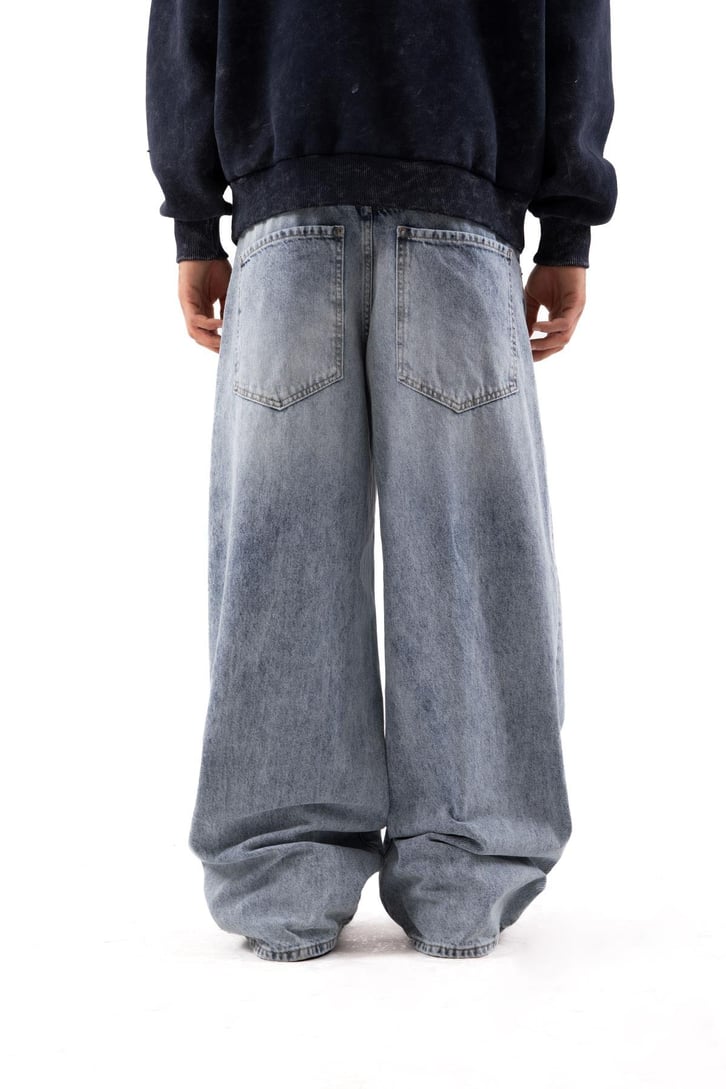 Basic Açık Mavi Extra Baggy Jean