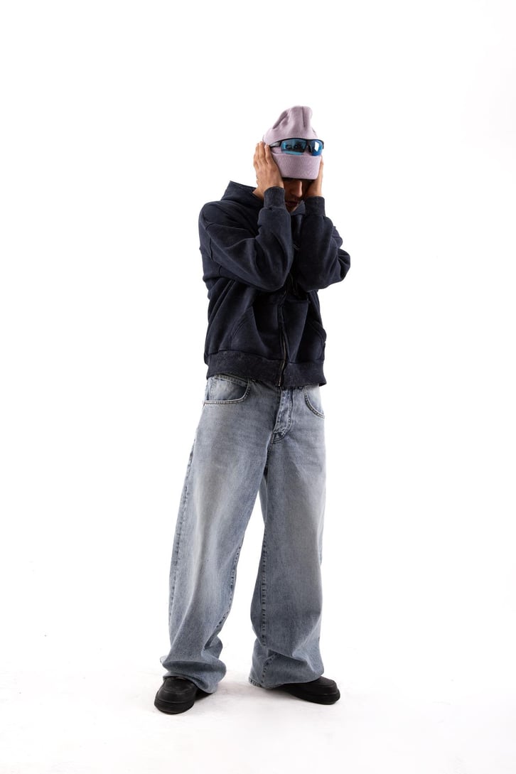 Basic Açık Mavi Extra Baggy Jean