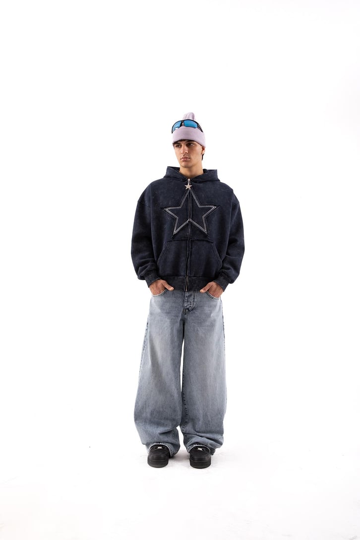 Basic Açık Mavi Extra Baggy Jean