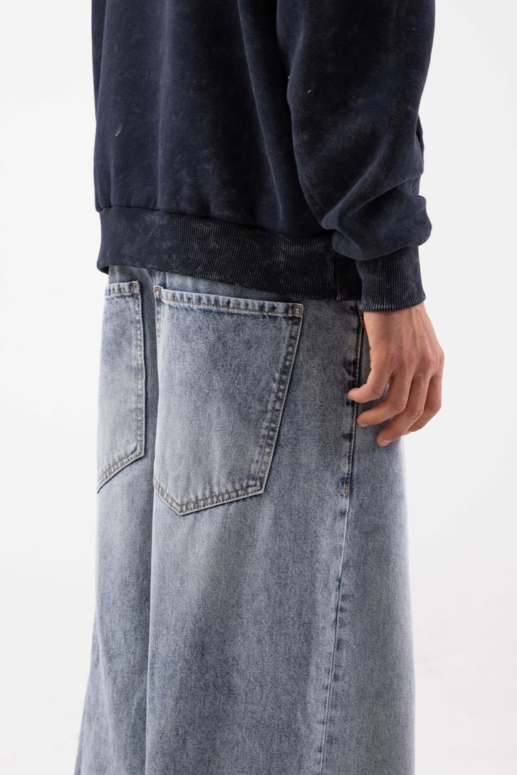 Basic Açık Mavi Extra Baggy Jean
