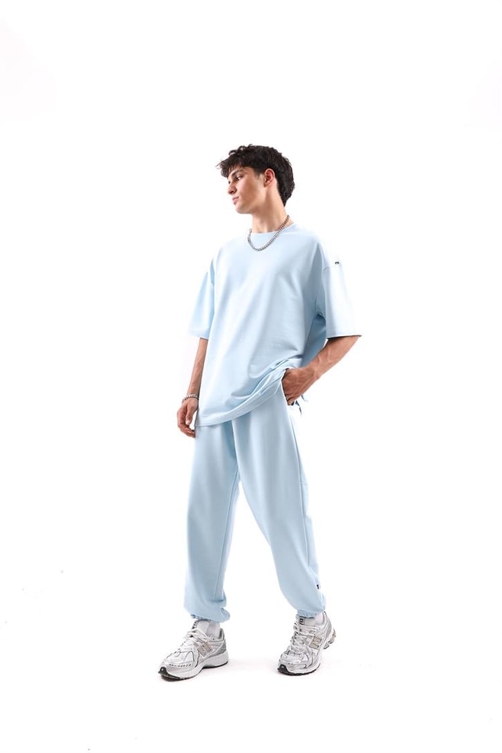 Basic Açık Mavi Jogger Fit Eşofman Takımı