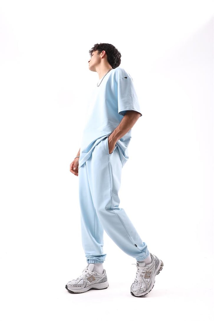 Basic Açık Mavi Jogger Fit Eşofman Takımı
