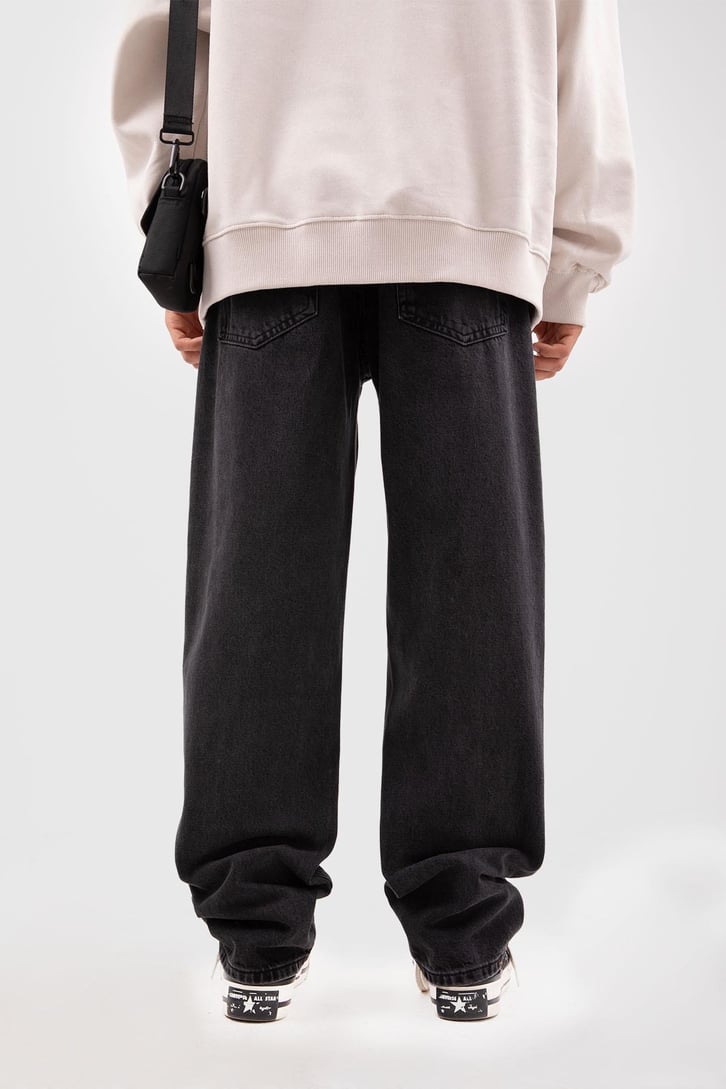 Basic Anrasit Baggy Jean