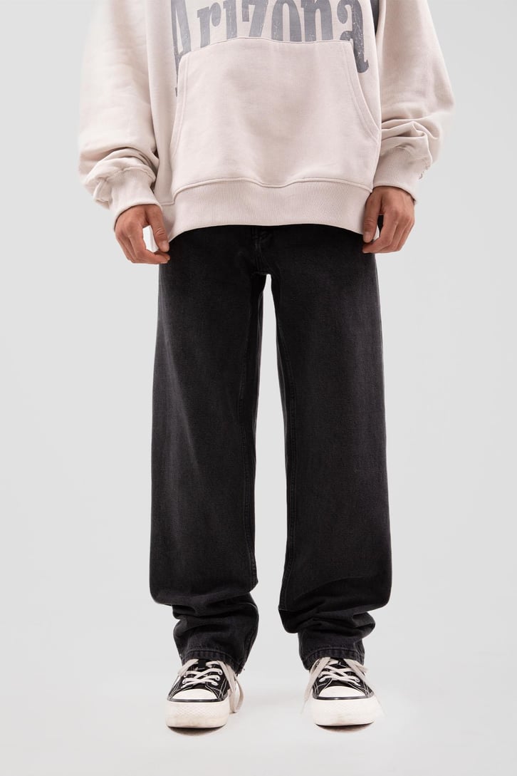 Basic Anrasit Baggy Jean