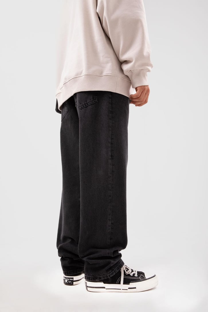Basic Anrasit Baggy Jean