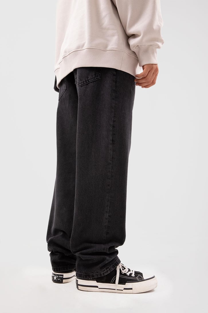 Basic Anrasit Baggy Jean