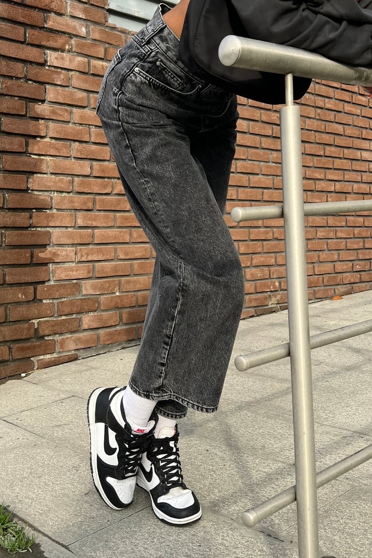 Basic Antrasit Acid Wash Baggy Jean