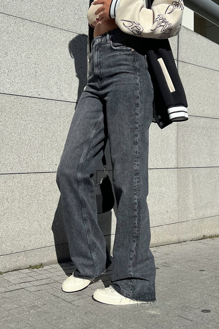 Basic Antrasit Acid Wash Baggy Jean