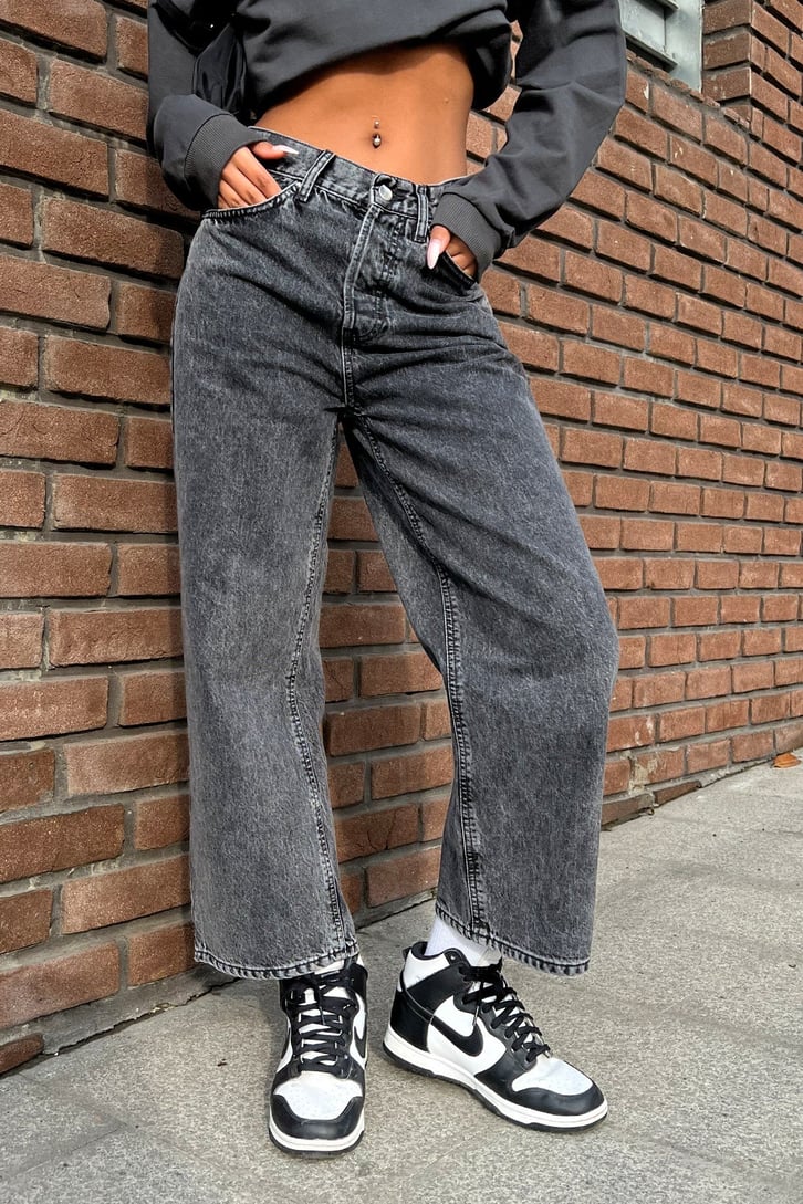 Basic Antrasit Acid Wash Baggy Jean