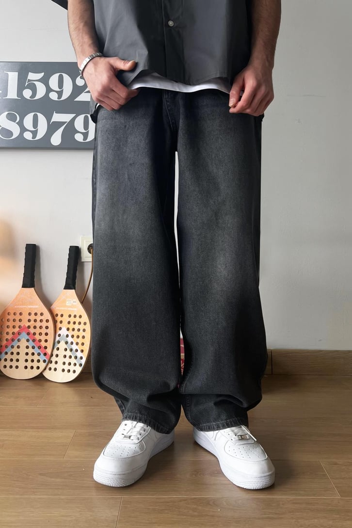 Basic Antrasit Baggy Jean