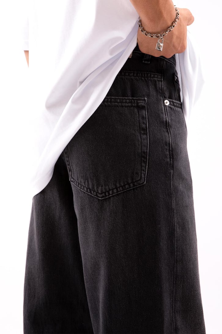 Basic Antrasit Baggy Jean
