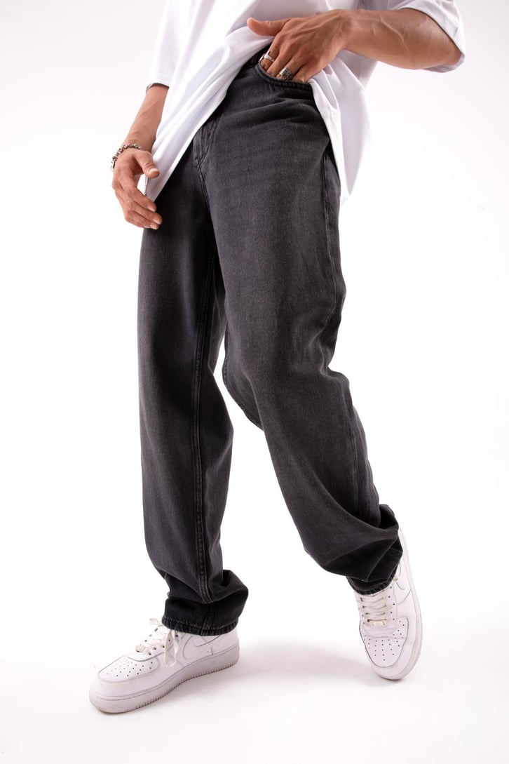 Basic Antrasit Baggy Jean