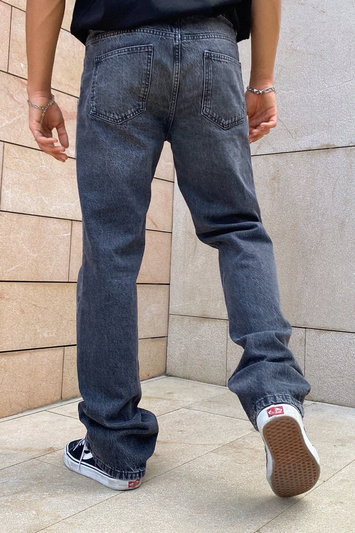 Basic Antrasit Baggy Jean