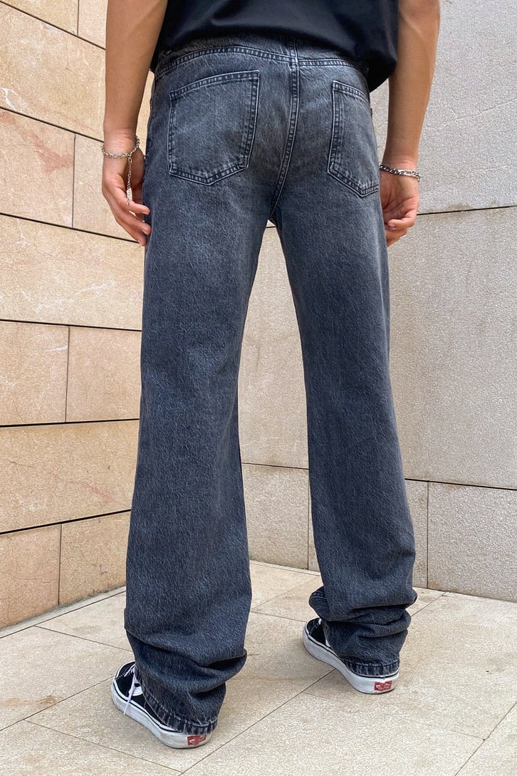 Basic Antrasit Baggy Jean