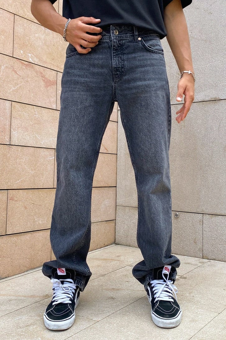 Basic Antrasit Baggy Jean