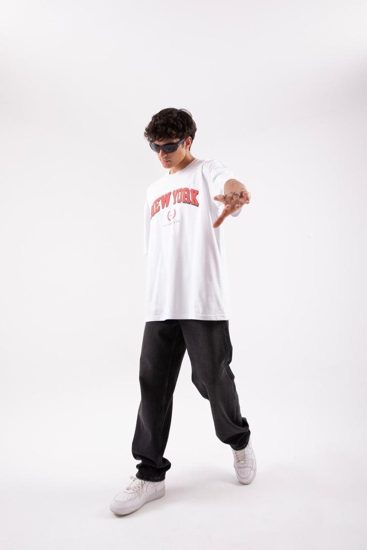 Basic Antrasit Baggy Jean
