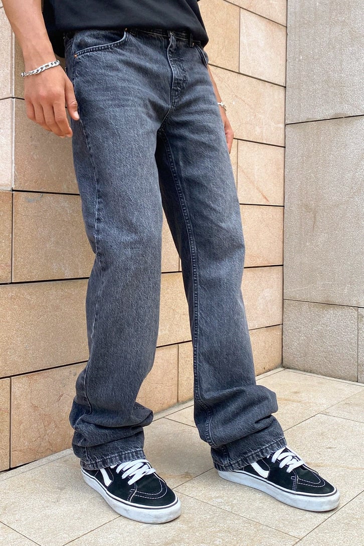 Basic Antrasit Baggy Jean