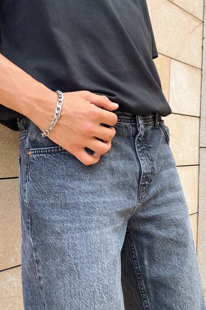 Basic Antrasit Baggy Jean