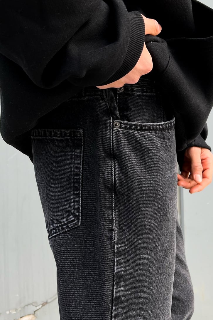 Basic Antrasit Mom Fit Jean