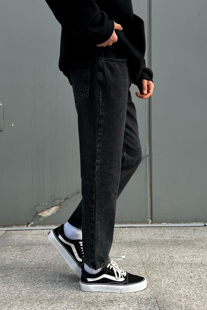 Basic Antrasit Mom Fit Jean