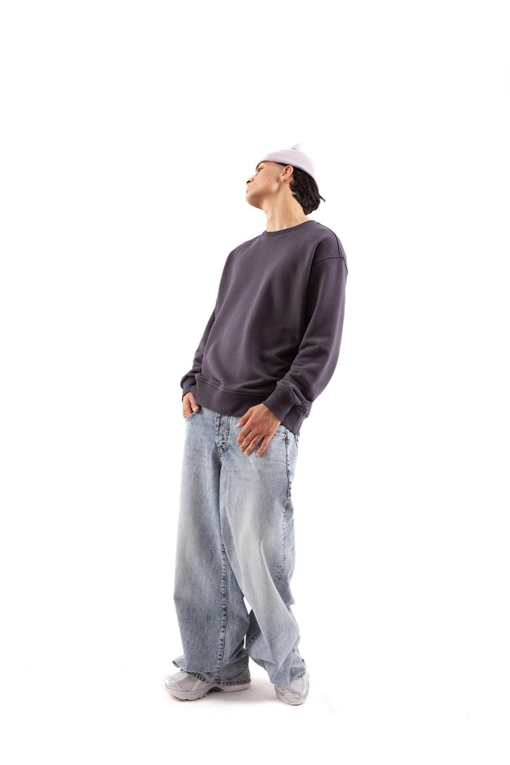 Basic Antrasit Oversize Sweatshirt