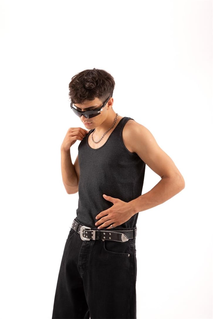 Basic Antrasit Tank Top Atlet