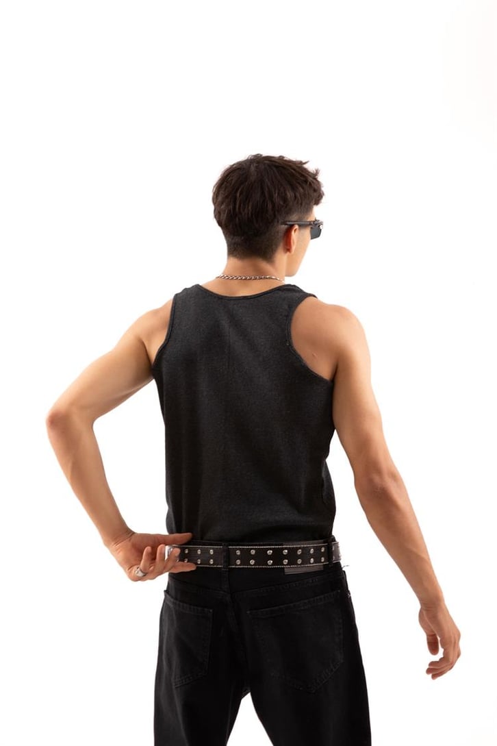 Basic Antrasit Tank Top Atlet