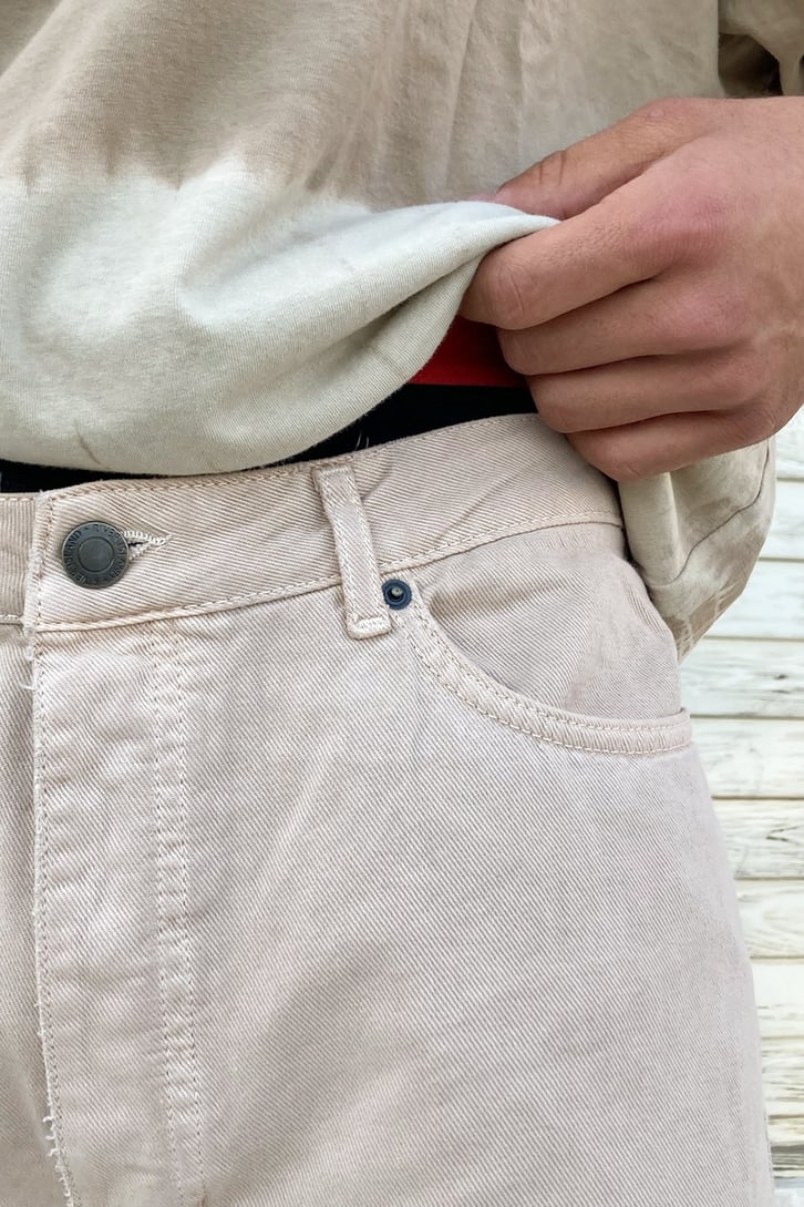 Basic Beige Baggy Jean