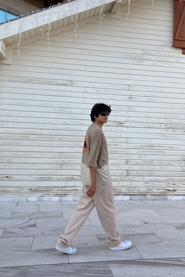Basic Beige Baggy Jean