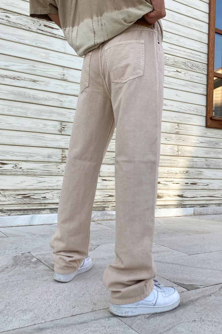 Basic Beige Baggy Jean
