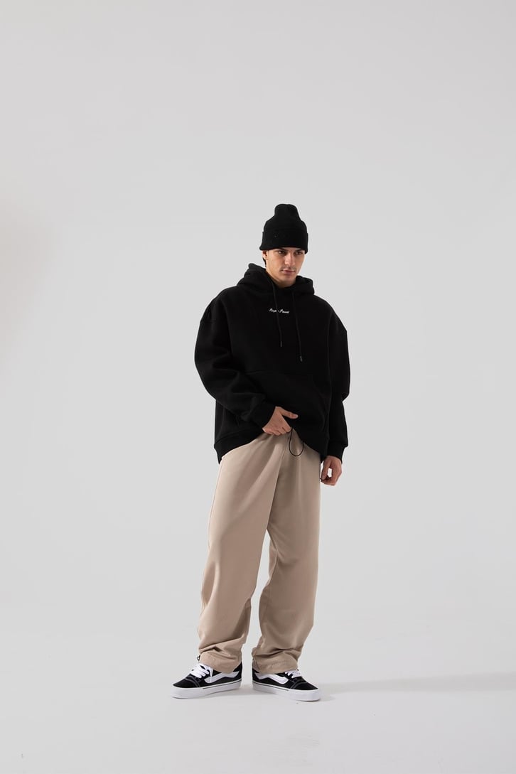Basic Bej Ayarlanabilir Paça Pantolon