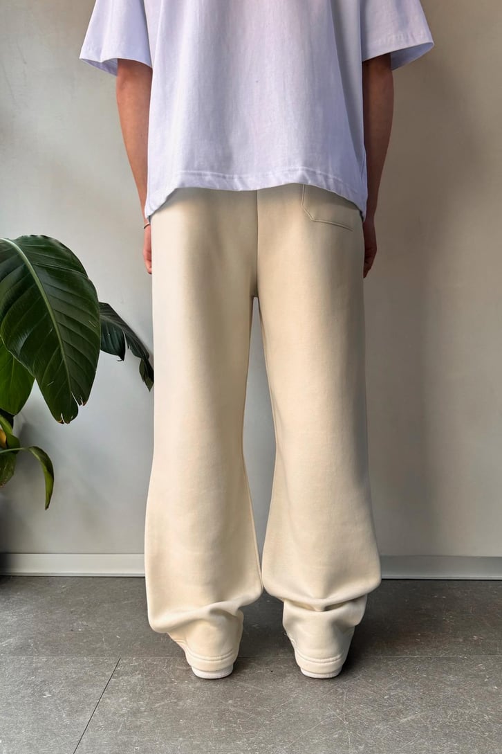Basic Bej Baggy Eşofman Altı