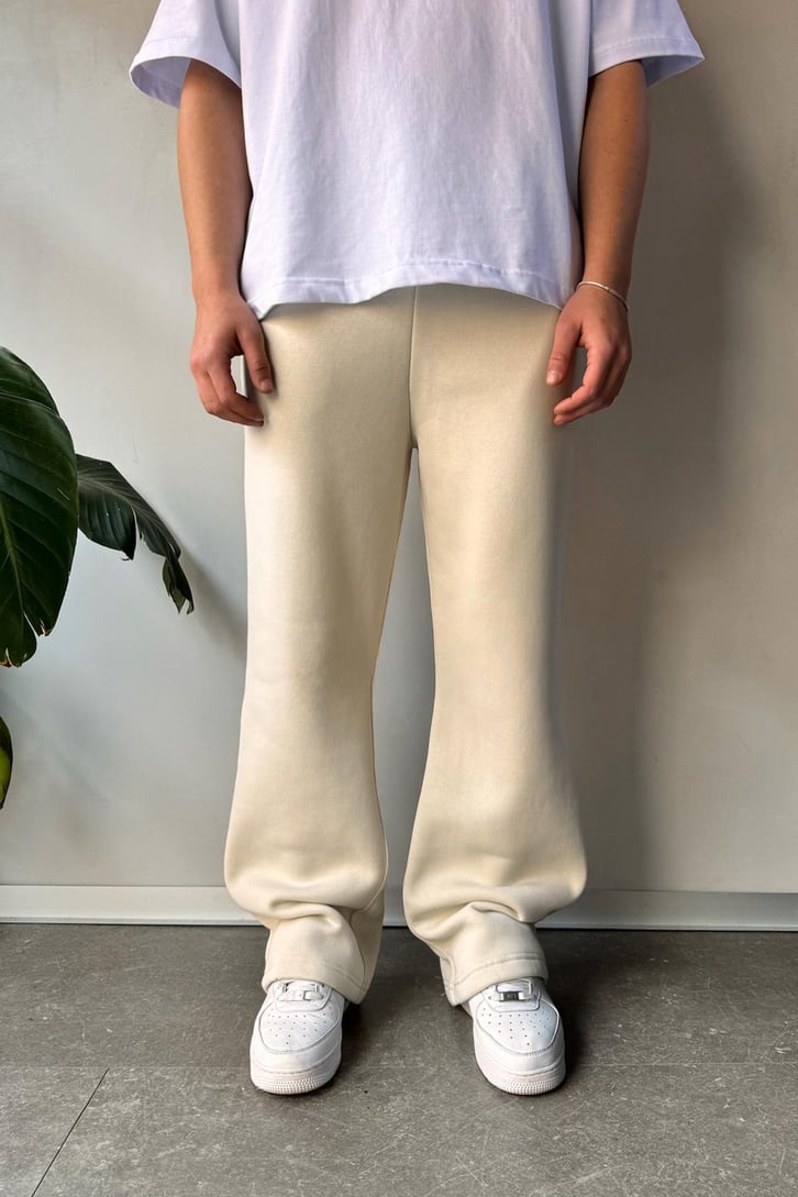 Basic Bej Baggy Eşofman Altı