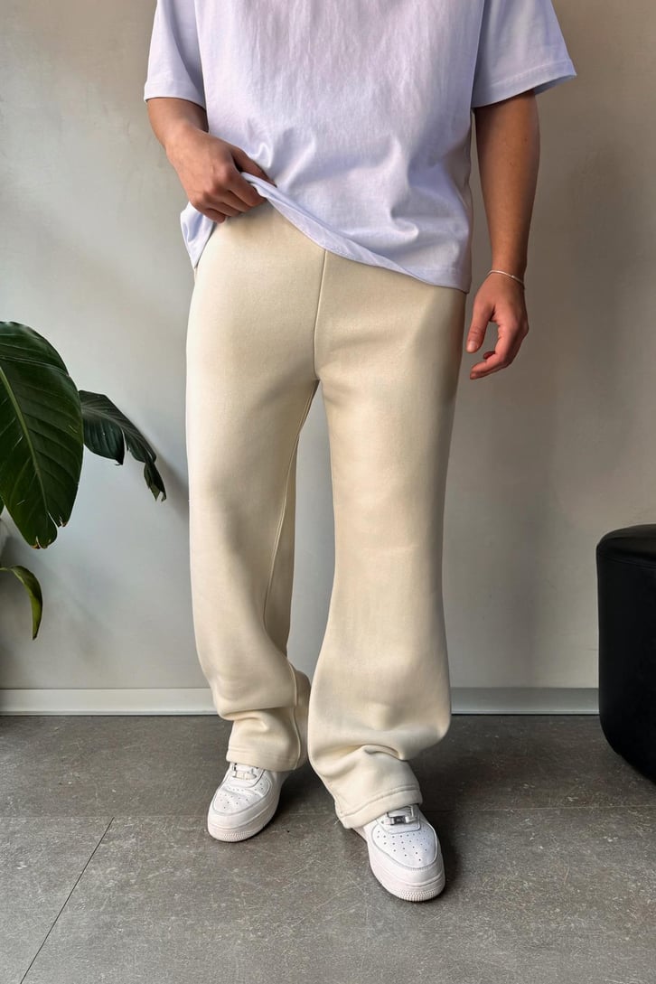 Basic Bej Baggy Eşofman Altı