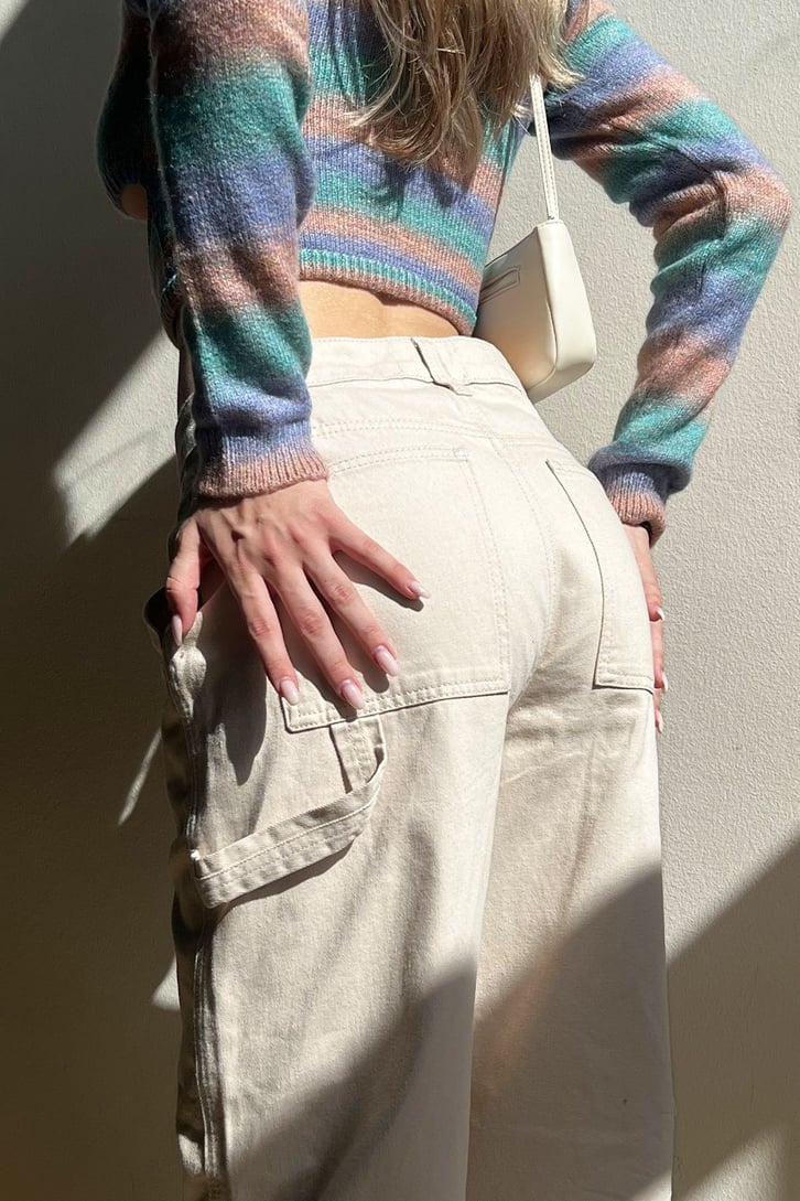 Basic Bej Baggy Jean