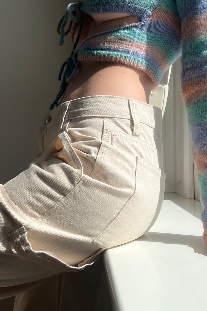 Basic Bej Baggy Jean