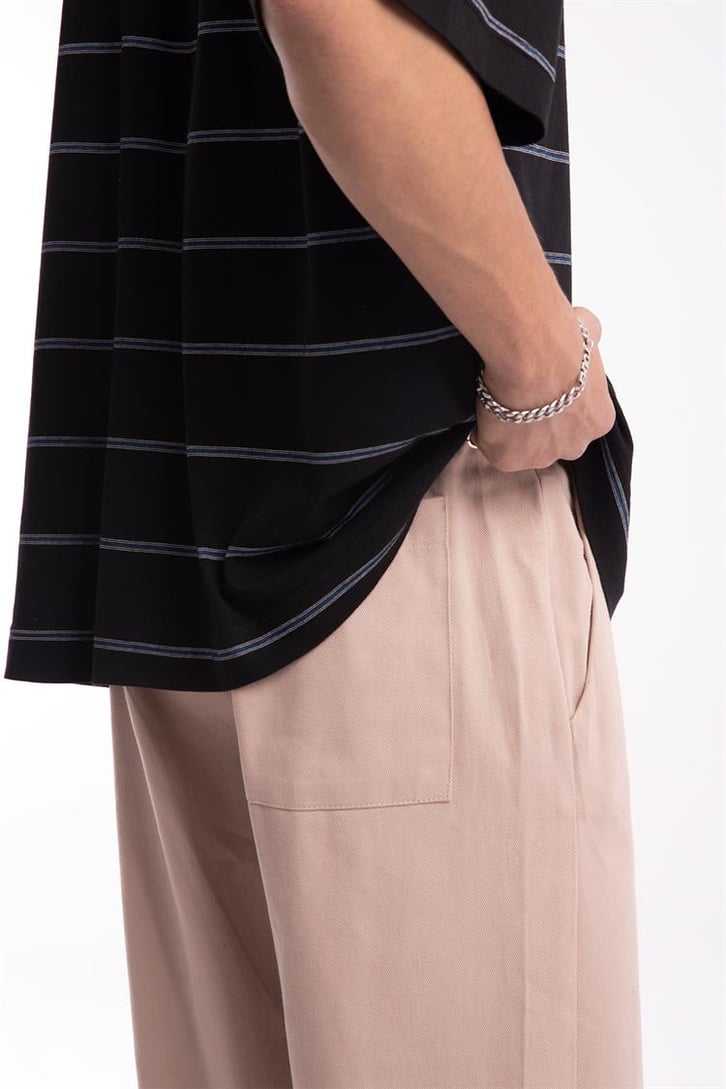 Basic Bej Baggy Pantolon