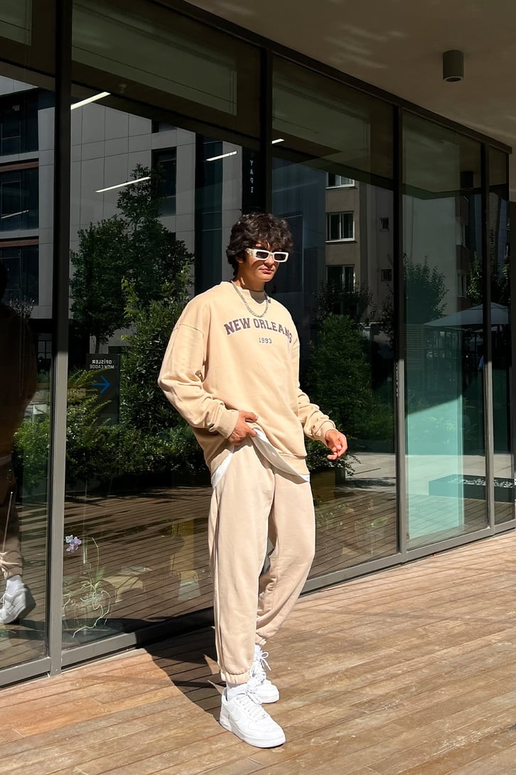 Basic Bej Jogger Eşofman Altı