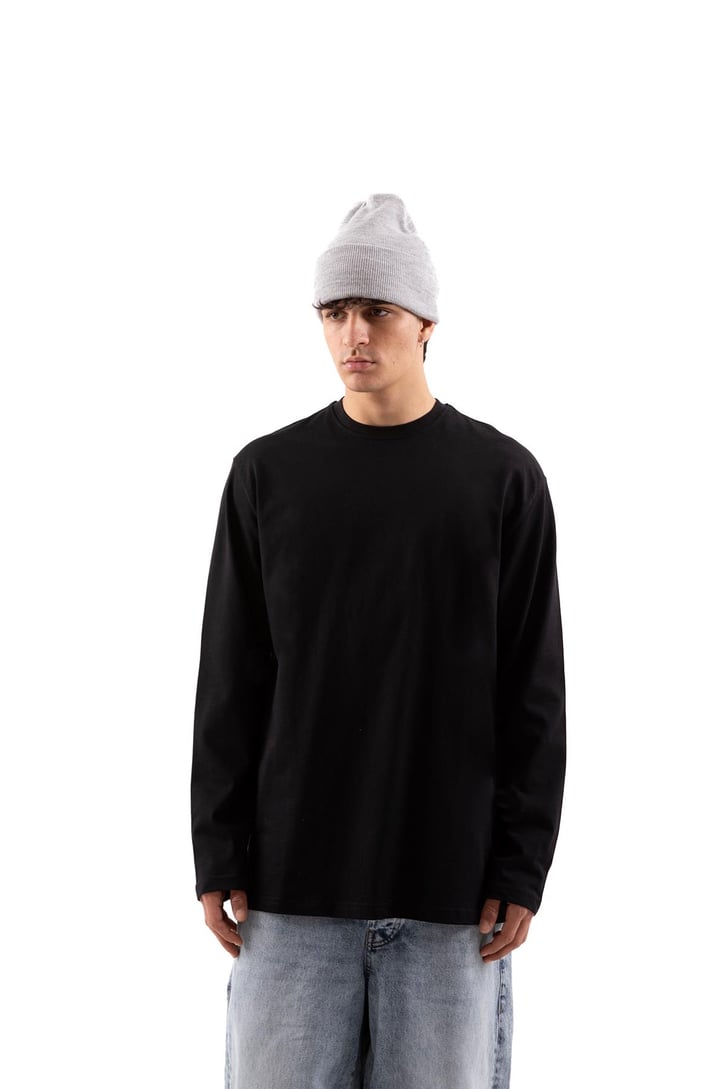 Basic Bej Long Sleeve Tişört