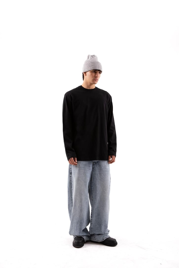 Basic Bej Long Sleeve Tişört