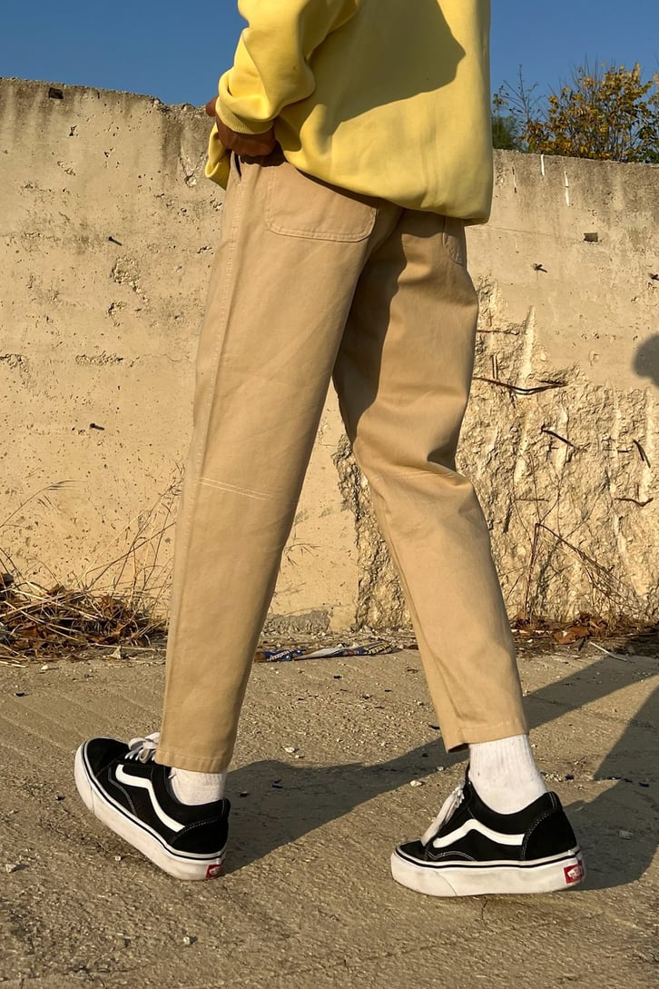 Basic Bej Mom Fit Jean