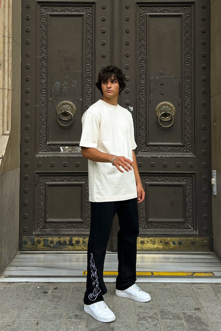 Basic Bej Oversize Tshirt