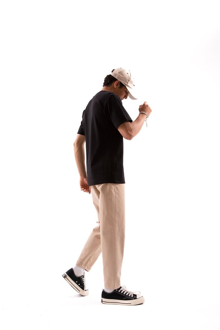 Basic Bej Regular Fit Pantolon