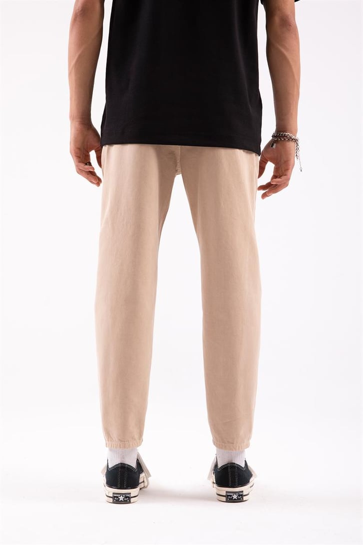 Basic Bej Regular Fit Pantolon