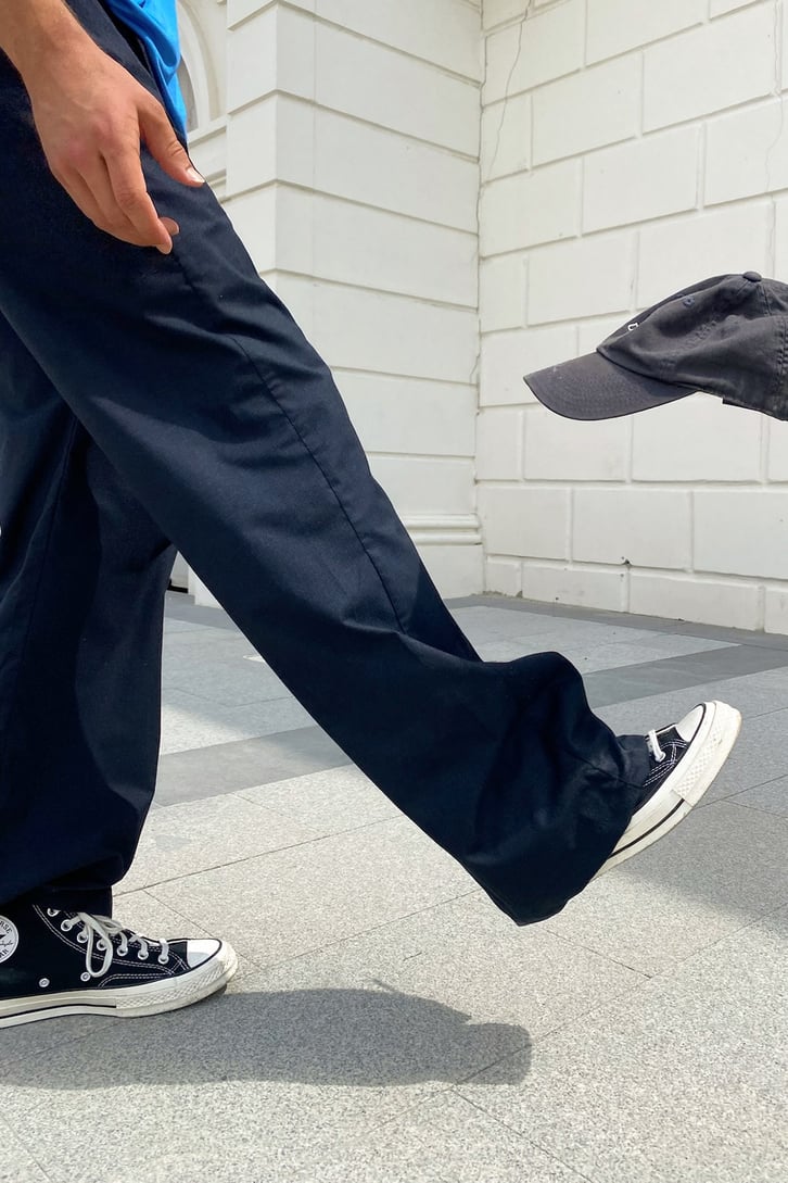 Basic Bel Bağcıklı Baggy Jean
