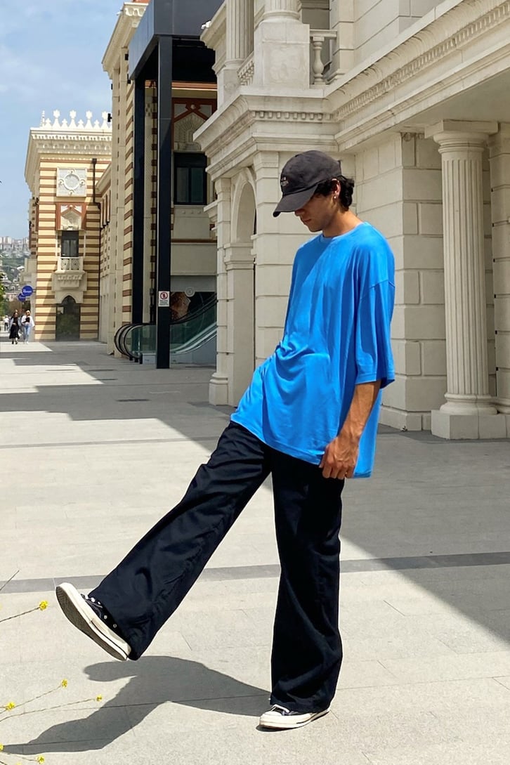 Basic Bel Bağcıklı Baggy Jean