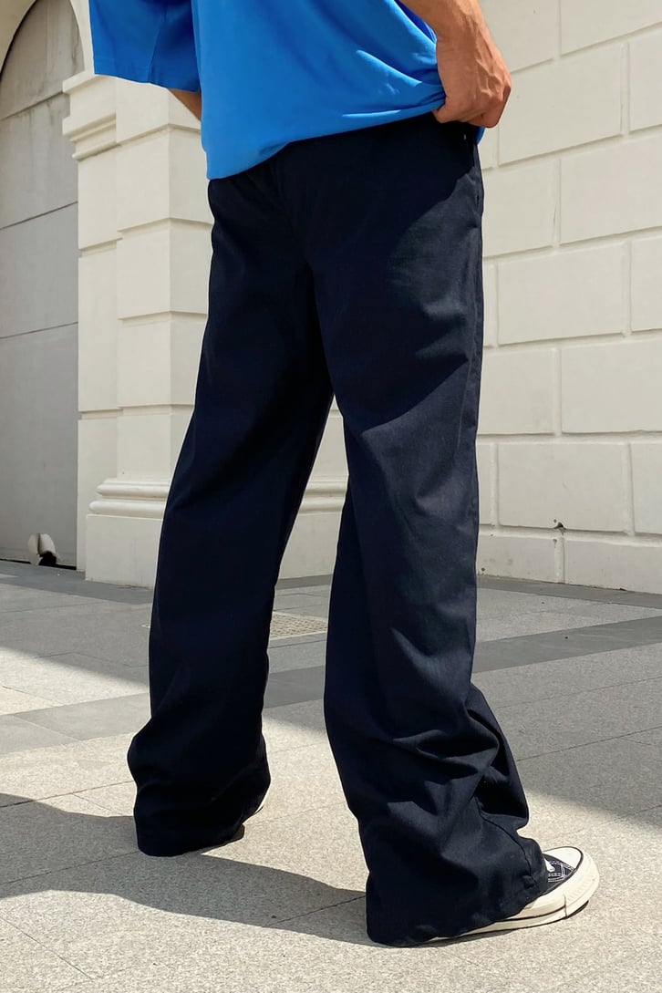 Basic Bel Bağcıklı Baggy Jean
