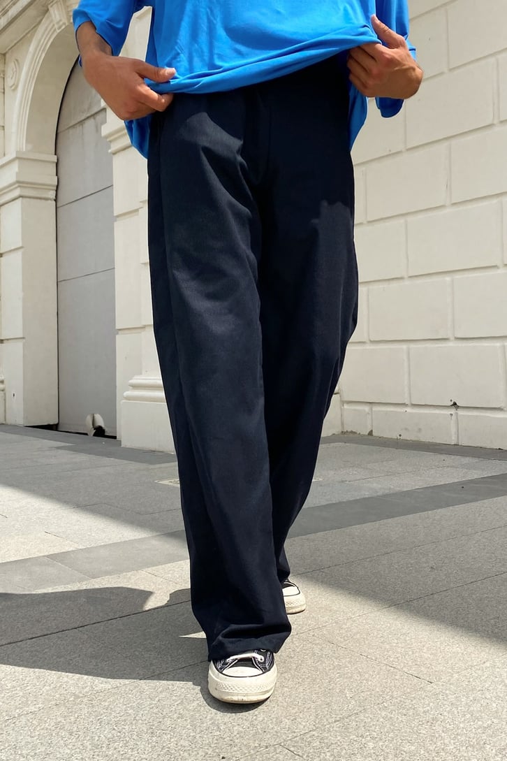 Basic Bel Bağcıklı Baggy Jean